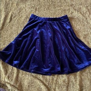 Navy velvet skater skirt by LA Hearts @ Pacsun